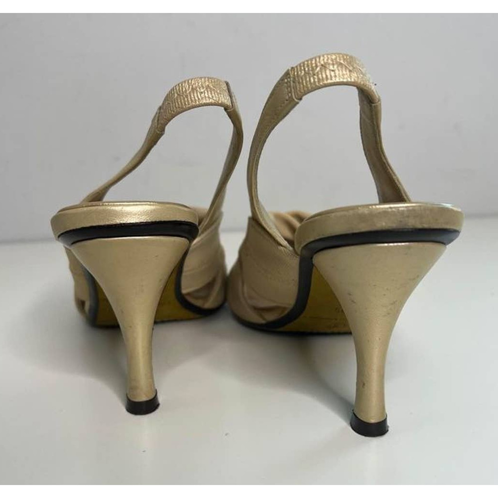 Donald J Pliner Jam Tan Slingback Heel Sandals 8.5 M - Picture 3 of 6